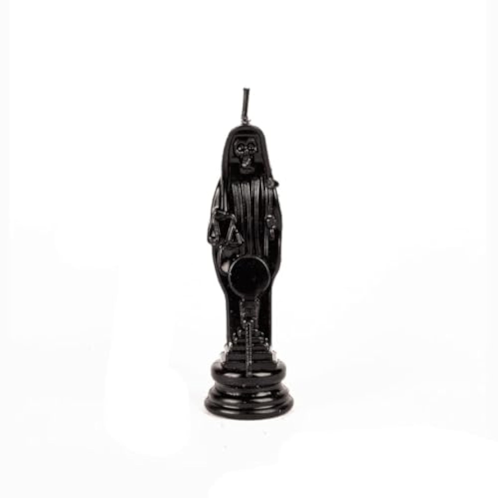 Santa Muerte Figure Candle (Black)