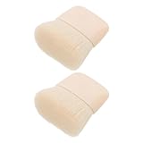 DECOMELODY 2 Stück Make Up Pinsel 2 Stück Kleiner Rougepinsel Foundationpinsel Flacher Pinselkopf Weiche Borsten Kompakt Tragbar für Reisen und Gesicht