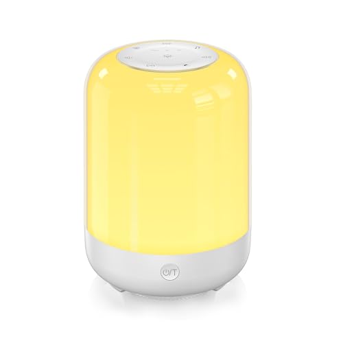 Generic Sleep Sound Night Light for Children, White Noise Machine, Dimming Warm White Lamp for Bedroom (White) Sound Machine for Adults
