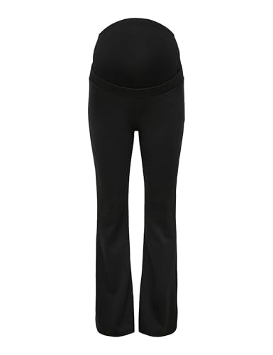 ONLY MATERNITY Olmfever-Pantalones elásticos Flaired Jrs, Negro, L Mujer