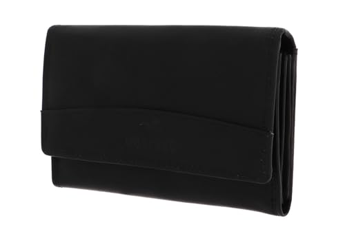 MUSTANG Cuir Porte-Monnaie élégant Udine noir en cuir véritable durable
