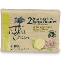 Le Petit Olivier Savonettes Extra Douces a la Verveine - Citron 2x100g (Le Petit Olivier Extra Gentle Verbena Soaps - Lemon 2x100g)