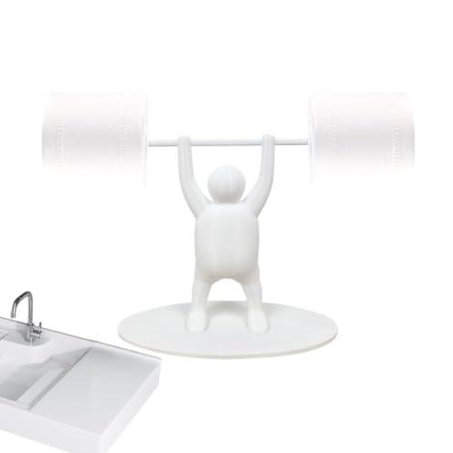 Toilettenpapierhalter für Gewichtheber: Tägliches Lachen in Ihrem Badezimmer | Badzubehör für Fitnessstudio mit 3D-gedrucktem Design | Fitness-Enthusiasten und Männer ID