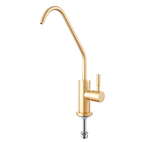 Filtre à Eau Robinet Cuisine Rotatif Or en Inox pour une Purification Eau Froide