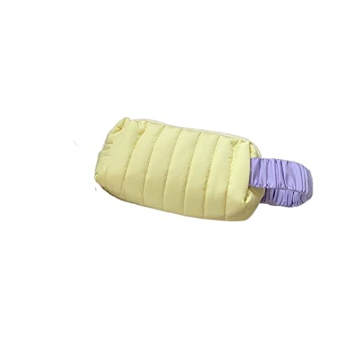 JINGYAN Bolsas de Aseo Women Solid Color Makeup Bag Zipper Soft Cosmetic Travel Make Up Pouch Student