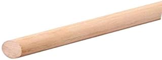1 x Beech Dowel Smooth Wood Rod Pegs - 300mm Length, 12mm Diameter