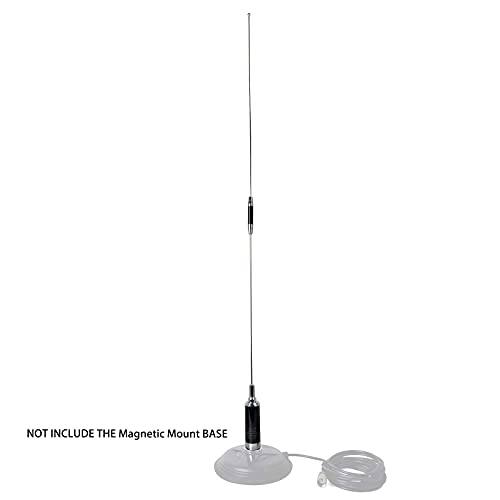 Uayesok Nmo Connector Wide Band Antenna Sdn5B Dual Band 2Meter 70Cm Nmo Mobile Antenna 37.5Inch Loading Coil Stainless Steel Whip,For Vhf Uhf Mobile Radio Transceiver #TOP2
