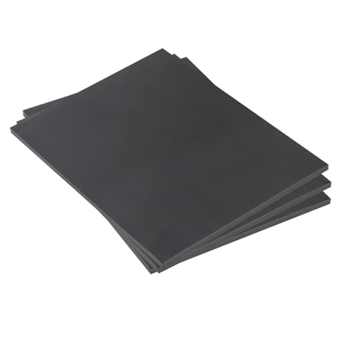 Image of Expanded PVC Plastic Sheet 5 /16 inch Thick, 11 inchx14 inch Lightweight Rigid Foam Sheet, [for Crafts Signage Displays Digital Screen Printing] - Black / 3 Pcs