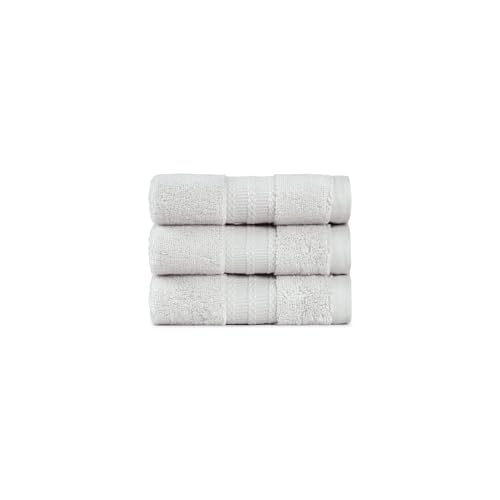 Image of Trident Face Towels, Nectarsoft Collection, Wash Towel, 100% Cotton Towels for Men /Women, 625 GSM, 3 Pc Face Towels - Damon Grey