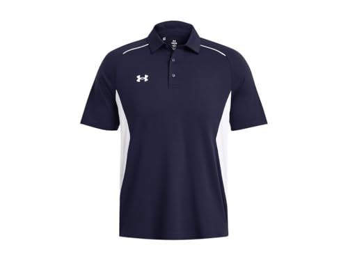 Image of Under Armour Mens Title Polo - Fast Drying LG Midnight Navy-White