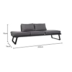OUTLIV. Gartenliege Lucca Aluminium Dunkelgrau