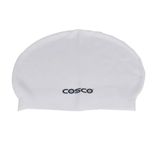 Image of Cosco Silicone Swimming Cap - White