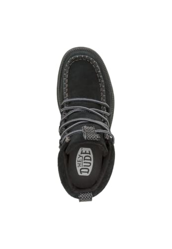 HEYDUDE Women's Reyes Suede Ankle Boot, Black/Black Size 12 |Water Repellant - image 4