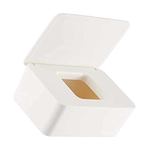 Organizador de Toallitas Húmedas, PP Aspecto Suave Cerradura a Prueba de Polvo Humedad Contenedor de Toallitas Húmedas Simple para Oficina (S)