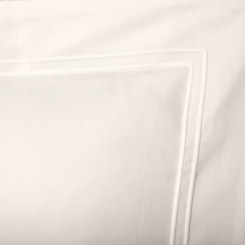 Yves Delorme Triomphe Nacre (Ivory) King 21 x 37 in Sham - Extra Soft and Warm Luxury Sheets, 100% Natural Organic French Bed Linens - Breathable and Durable