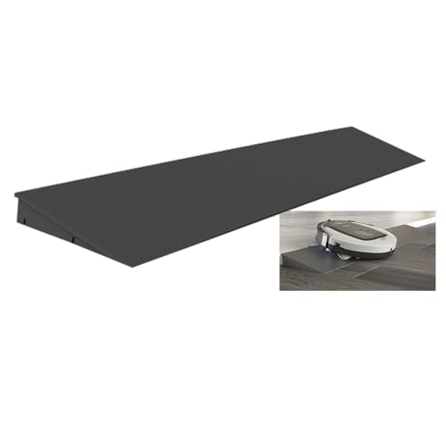 XMLYSMYS Rampa di Soglia in Plastica per Robot Che Si Arrampicano, Rampe Pedana per Disabili, Tappetino Tagliabile per Gradini D'ingresso per Interni(Black,100x18x3cm/39x7x1.2in)