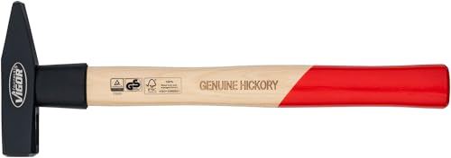 ViGOR V2662-300 300g główka młotka, trzonek z drewna hikorowego z gumową ochroną przed uderzeniami, długość 300 mm, do wydajnej i precyzyjnej pracy