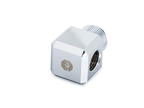 Bitspower Touchaqua G1/4" T-Rotary Extender Fitting, Glorious Silver, 2-Pack