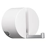 [BESCHREIBUNG] CAMPINA, Wandhaken, Garderobe, Kunststoff Melamin weiß, Haken Metall Zinkdruckguss matt silber