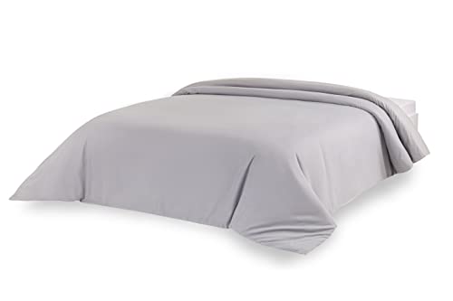 Todocama Microfibre duvet cover for extra soft duvet cover (light grey, 135/140/150 cm, 220 x 220 cm), Gris Claro - Image 2