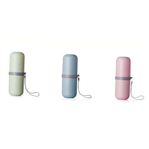 ORFOFE 歯ブラシケース 旅行歯ブラシ 旅行瓶 旅行用歯磨き粉ケース 歯ブラシ収納ホルダー ポータブル歯ブラシホルダー カップ付きホルダー 歯磨き粉容器 歯磨き粉ホルダー ピンク