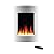 Cambridge 19 In. Vertical Electric Wall Mounted Fireplace Heater with Multi-color Flame Crystal Rock Display, Adjustable Heat, Remote