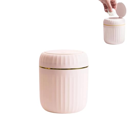 Chesomn Poubelle de Table, 2L Mini Poubelle de Table avec Couvercle