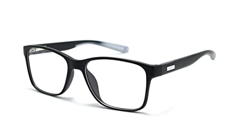 Óculos Armação Masculino Retangular JC-1029 (Preto-Cinza)