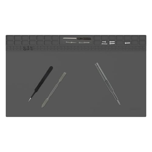 Esterilla de soldadura antiestática, alfombrilla de reparación extra grande, 60 x 35 cm, de silicona resistente al calor