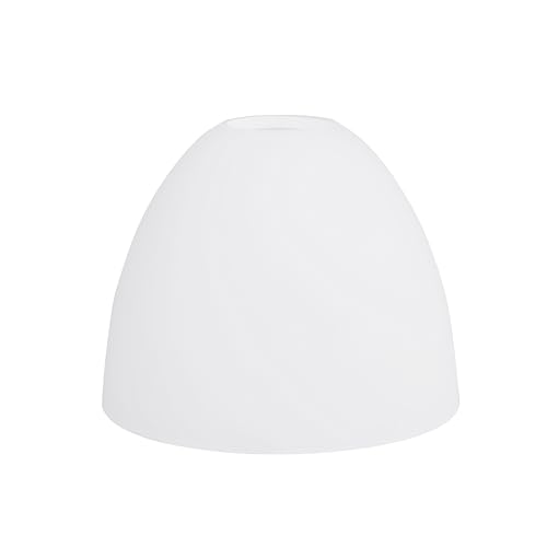 Image of Aspen Creative 23649-73-3 Frosted Glass Shade with White Paint, 1-5 /8 inch Fitter Size, 5-7 /8 inch Diameter x 4-3 /4 inch Height, 3 Pack