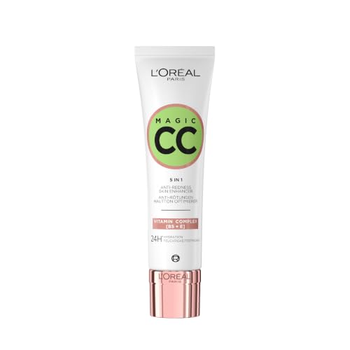LOréal Paris Magic CC Cream with SPF 11 Anti-Redness and Colour Correcting With Vitamins B5 and E Lightweight Hydrating Formula Adapts to Skin Tone for a Natural Glowy Finish 30 ml