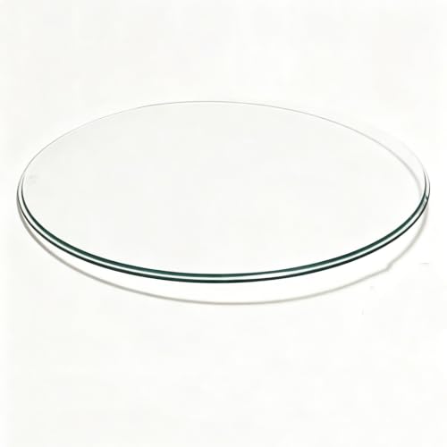 Surface en verre épais 65cm avec bord arrondi et poli à plat de sécurité