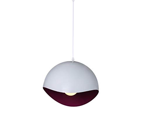 Preisvergleich Produktbild LLAN Moderne Land Retro Kreative Halbkreis Eierschale Anhänger Deckenleuchte Lampenschirm Home Küche Dekor Kronleuchter Hängen Droplight Gelb (Birne Nicht Enthalten) (Color : Purple)