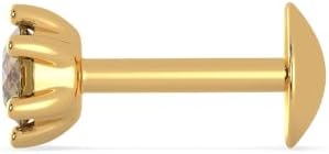 Malabar Gold & Diamonds Yellow Gold Nose Pin for Women 22 k | 22k BIS Hallmark (916) Nose Stud for Women and Girls with Piercing