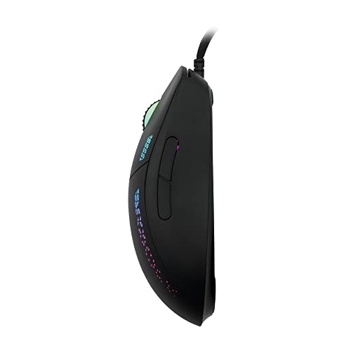 Loop Mouse Gaming RGB con Cavo USB, Sensore Ottico Pixart 3335 fino a 32000 DPI, 9 Pulsanti Programmabili, Software Incluso, Mouse da Gioco Leggero 70g, Nero - Mouse gaming - Immagine 2