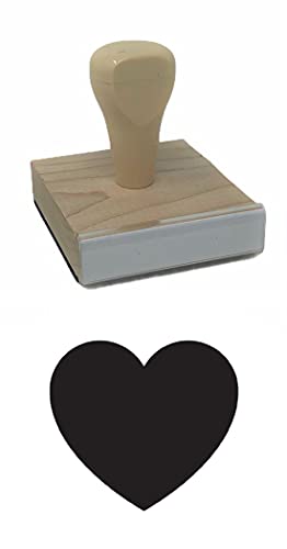 Heart Rubber Stamp, 2 X 2" Wood Stamp #TOP26