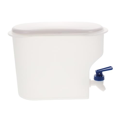 Healifty 1pc Cold Water Jug with Faucet Drink Container for Home Office Sturdy Material Water Storage Holder for Restaurants Camping and Picnics White