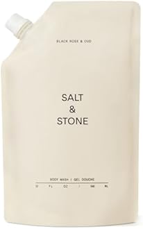 Salt & Stone Body Wash with Antioxidants for Deep Moisture | For Women & Men, Sulfate, Paraben, & Dye Free, Leaves Skin Soft and Hydrated
