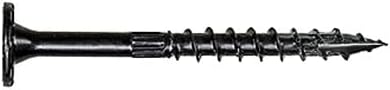 Miniatura 3 de Simpson Strong-Tie 5005069 Tornillo de madera para arandela de 3.5 pulgadas 44 negro, 3-12"