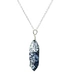 Sunshinegems Natural Dendrite Opal Fancy Marquise Necklace, Polished Gemstone, Energy Healing Crysta