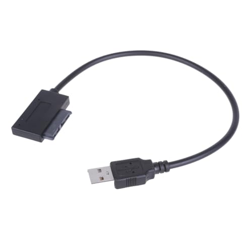 Cable adaptador USB 2.0 a SATA 13 pines slimline para laptops miniatura 3