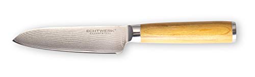 Echtwerk 2-teiliges Damaszener Messer Set mit Santokumesser und Schälmesser