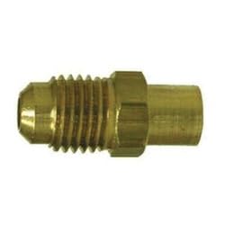 10612 SAE 45-deg Flared Adapter, 3/8-in Male Flared x 3/8-in Sweat, Brass (2 Pack)