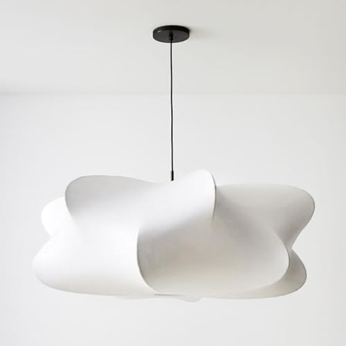 MIXL- 24 Inch Imitated Silk Pendant Light,Extra Large Minimalist White
