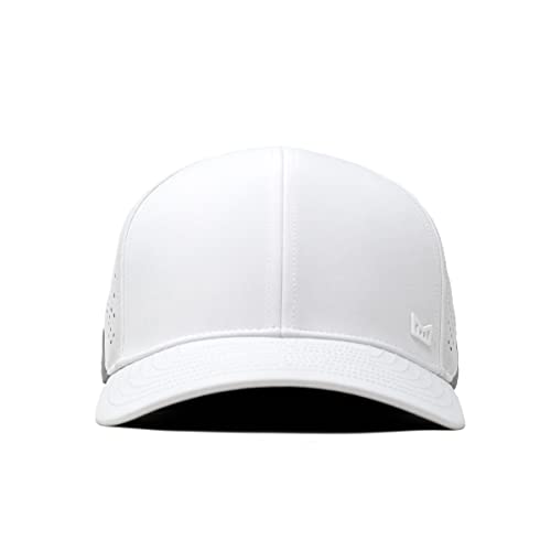 Melin Mflx Hydro, Performance Fitted Hat, Water-Resistant Baseball Cap For Men & Women, White/Grey #TOP1