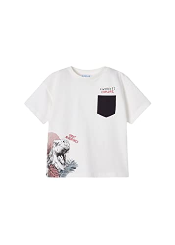 Camiseta Manga Corta Niño – Camiseta Niño Blanca – Ropa de Regalo – para niños de 2 años a 8 años (3 años, Nata)
