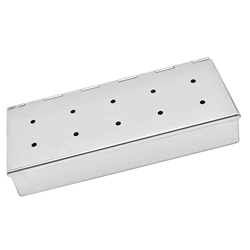 HANABASS Scatola Per Affumicare in Inossidabile Per Barbecue e Carne Accessorio Per Barbecue Dimensioni Compatte Resistente Temperature e Facile Da Pulire