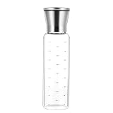 jojofuny Nachfüllbare Manuelle Pfeffermühle aus Edelstahl und Glas mit Verschleißfester Mahlfunktion zum Kochen und Aufbewahrung in Küche