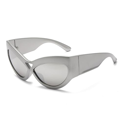 Lunettes de soleil yeux de chat LVTFCO grand cadre argent pour vos terrasses d'été