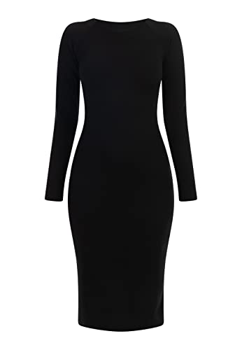 Robe midi à manches longues nolie taille M-L pour femme